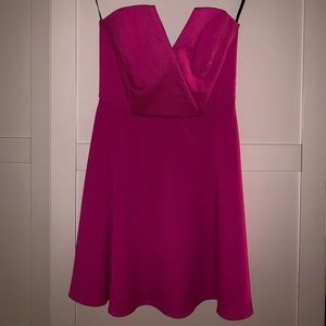 Naven strapless dress hot pink